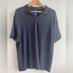 Kit and Ace Navy Polo with Black Collar